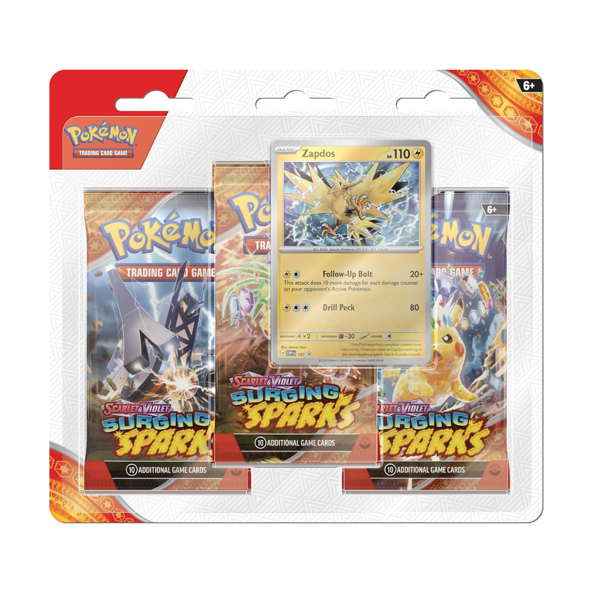 Pokemon - Scarlet & Violet Surging Sparks - Triple Blister - Zapdos