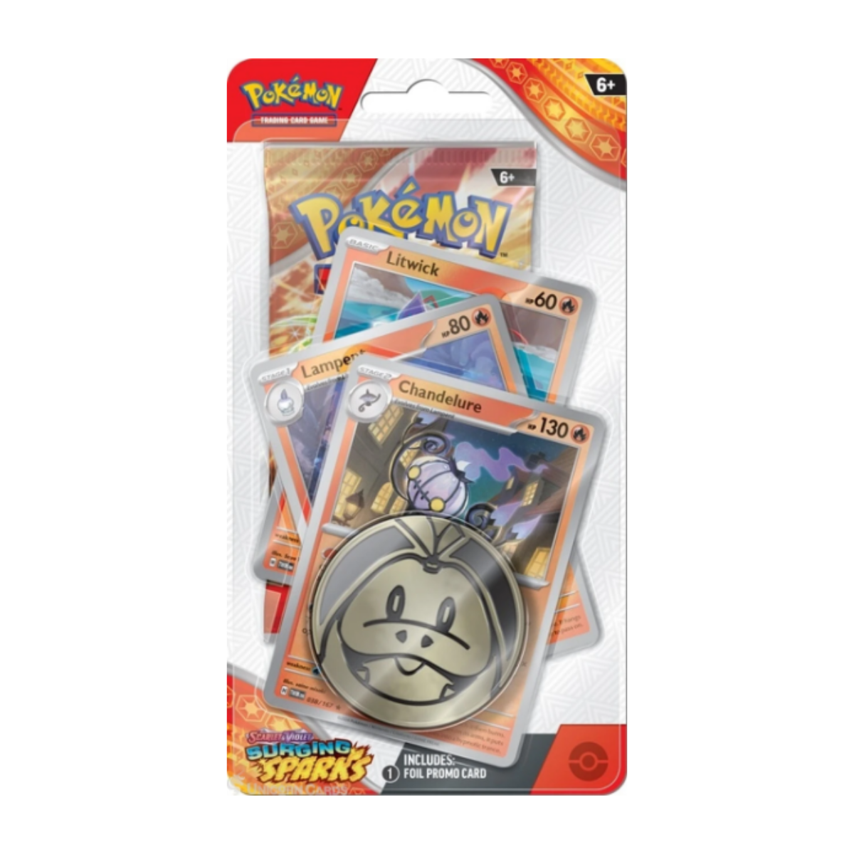 Pokemon Scarlet & Violet – Surging Sparks – Premium Checklane – Chandelure